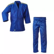 Кімоно для дзюдо Adidas Club Синій/золоті смуги J350BP_WB-130
