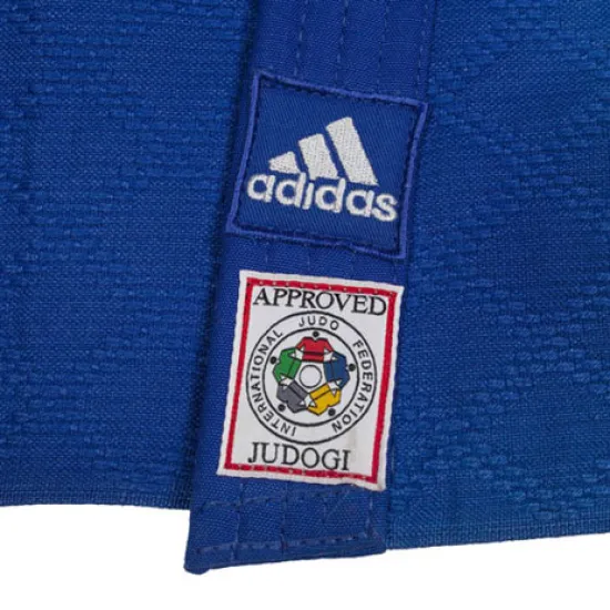 Кімоно для дзюдо Adidas Champion II з ліцензією IJF Slim Fit Синій/білі смуги J750B SF-150
