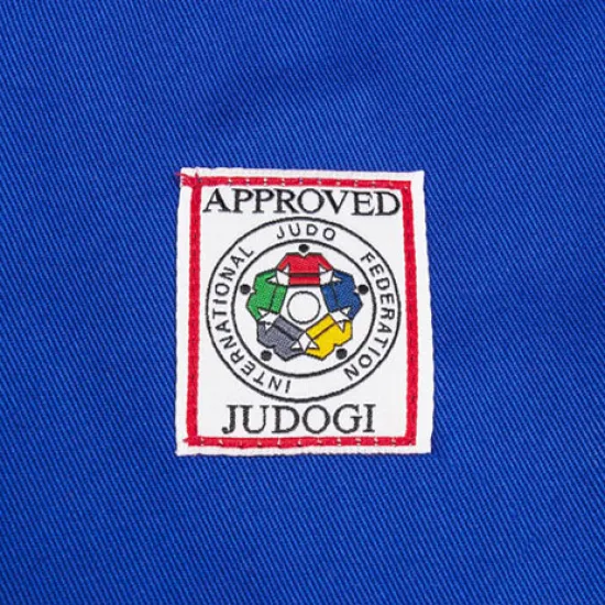 Кімоно для дзюдо Adidas Champion II з ліцензією IJF Slim Fit Синій/білі смуги J750B SF-150