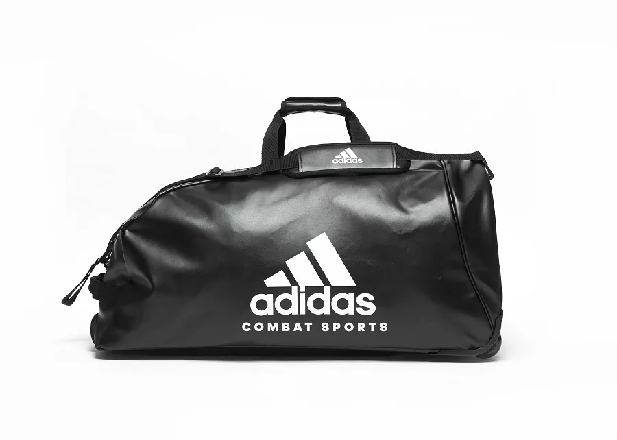 Дорожная сумка на колесах Adidas Combat Sports с белым логотипом