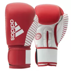 Рукавички Adidas з ліцензією Wako для боксу та кікбоксингу Червоно/білий 10 унцій