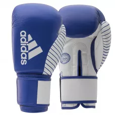 Перчатки Adidas с лицензией Wako для бокса и кикбоксинга Сине/белый 10 унций