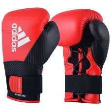 Боксерские перчатки Adidas Hybrid 250 Duo Красно/черные 12 унций