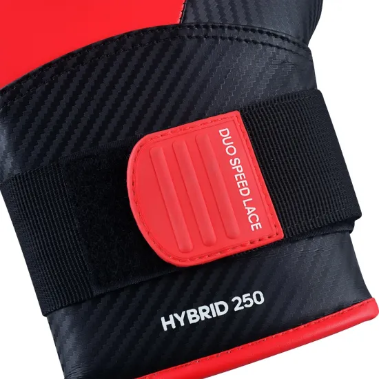 Боксерські рукавички Adidas Hybrid 250 Duo Червоно/чорні 12 унцій