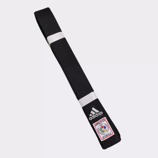 Пояс для дзюдо Adidas ELITE IJF Черный/серебро-260