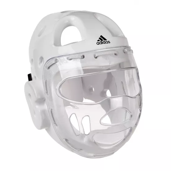 Шлем для Тхеквондо с защитной маской Adidas WTF Белый XS