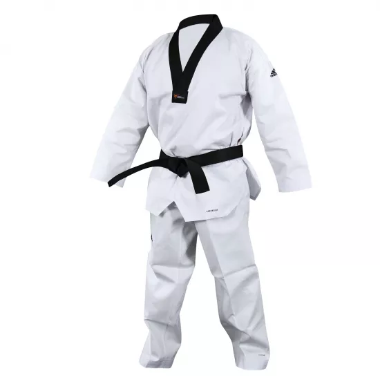 Добок для тхэквондо Adidas Adi-Champion 3 с лицензией WT черный ворот-150