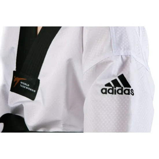 Добок для Тхеквондо Adidas ADI-CONTEST з ліцензією WT із чорним коміром-150
