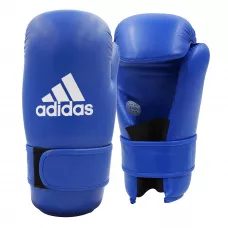 Перчатки полуконтакт Adidas Open Hand с лицензией WAKO Синий XXS