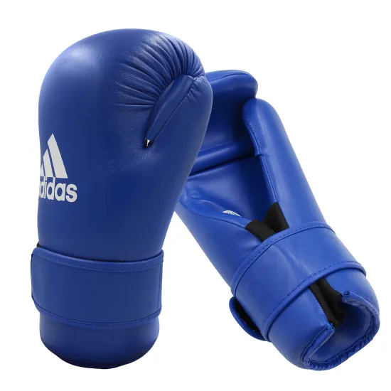 Перчатки полуконтакт Adidas Open Hand с лицензией WAKO Синий XXS