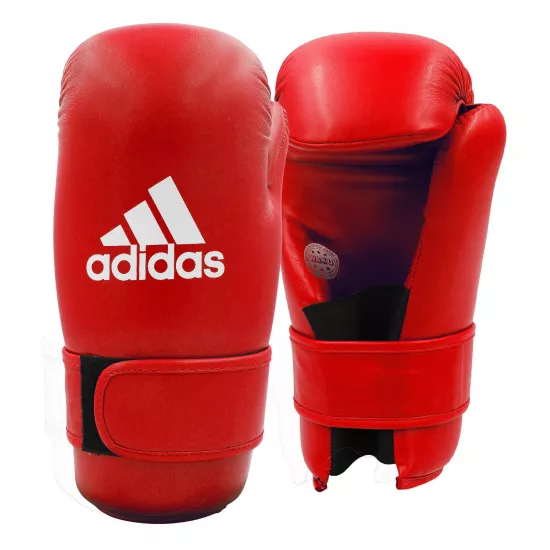 Перчатки полуконтакт Adidas Open Hand с лицензией WAKO Красный XXS
