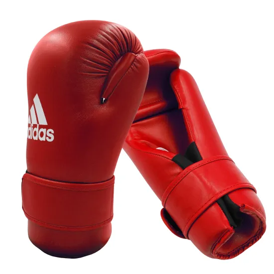 Перчатки полуконтакт Adidas Open Hand с лицензией WAKO Красный XXS