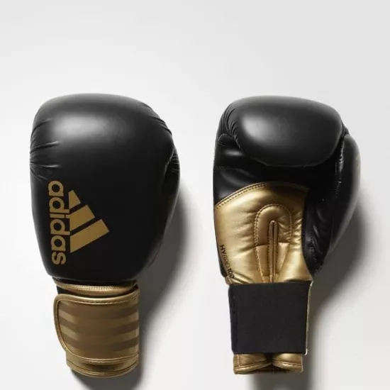 Боксерские перчатки Adidas Hybrid 100 Черно-золотой 10 унций