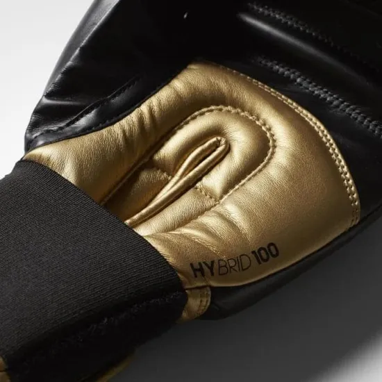 Боксерские перчатки Adidas Hybrid 100 Черно-золотой 10 унций