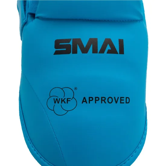Захист гомілки та стопи Smai з ліцензією WKF Синя-XS