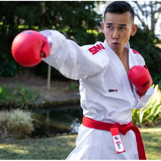 Кимоно для каратэ Smai JIN KUMITE GI ELITE Premier League Золотые полосы-130