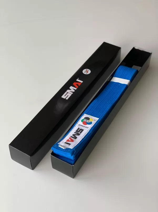 Пояс для кимоно SMAI Deluxe Version WKF Синий-240