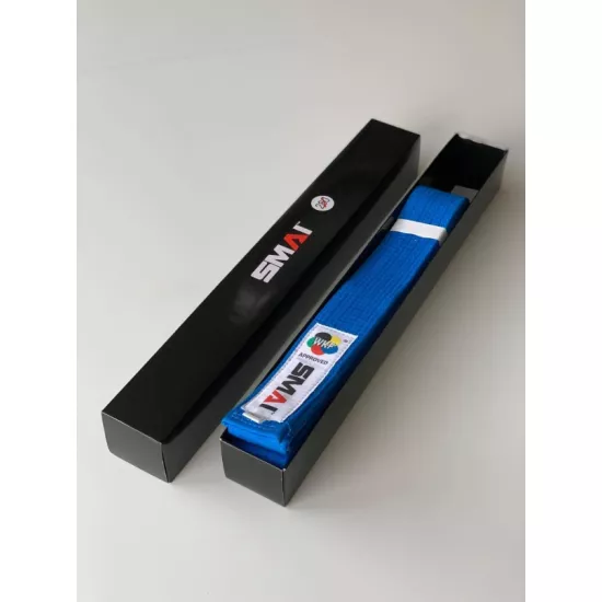 Пояс для кимоно SMAI Deluxe Version WKF Синий-240