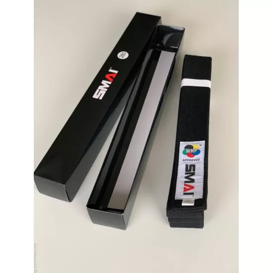 Пояс для кімоно SMAI Deluxe Version WKF Чорний-240
