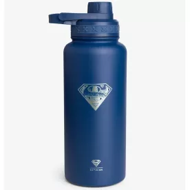 Бутылка для воды металлическая с двойной вакуумной изоляцией Bohtal Insulated Bottle 960 ml/32 oz Blue Superman