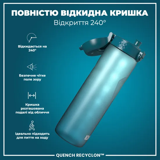 Бутылка для воды ION8 1000 мл. BPA Free Teal & Blue
