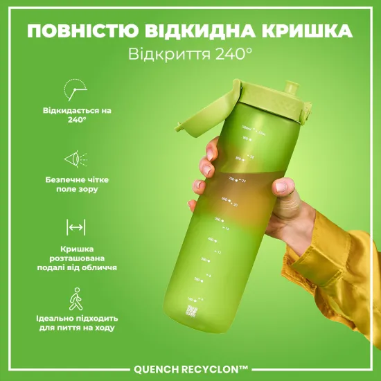 Бутылка для воды ION8 1000 мл. BPA Free Green