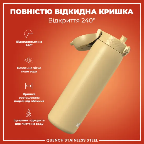 Бутылка для воды металлическая ION8 1200 мл. Stainless Steel Desert