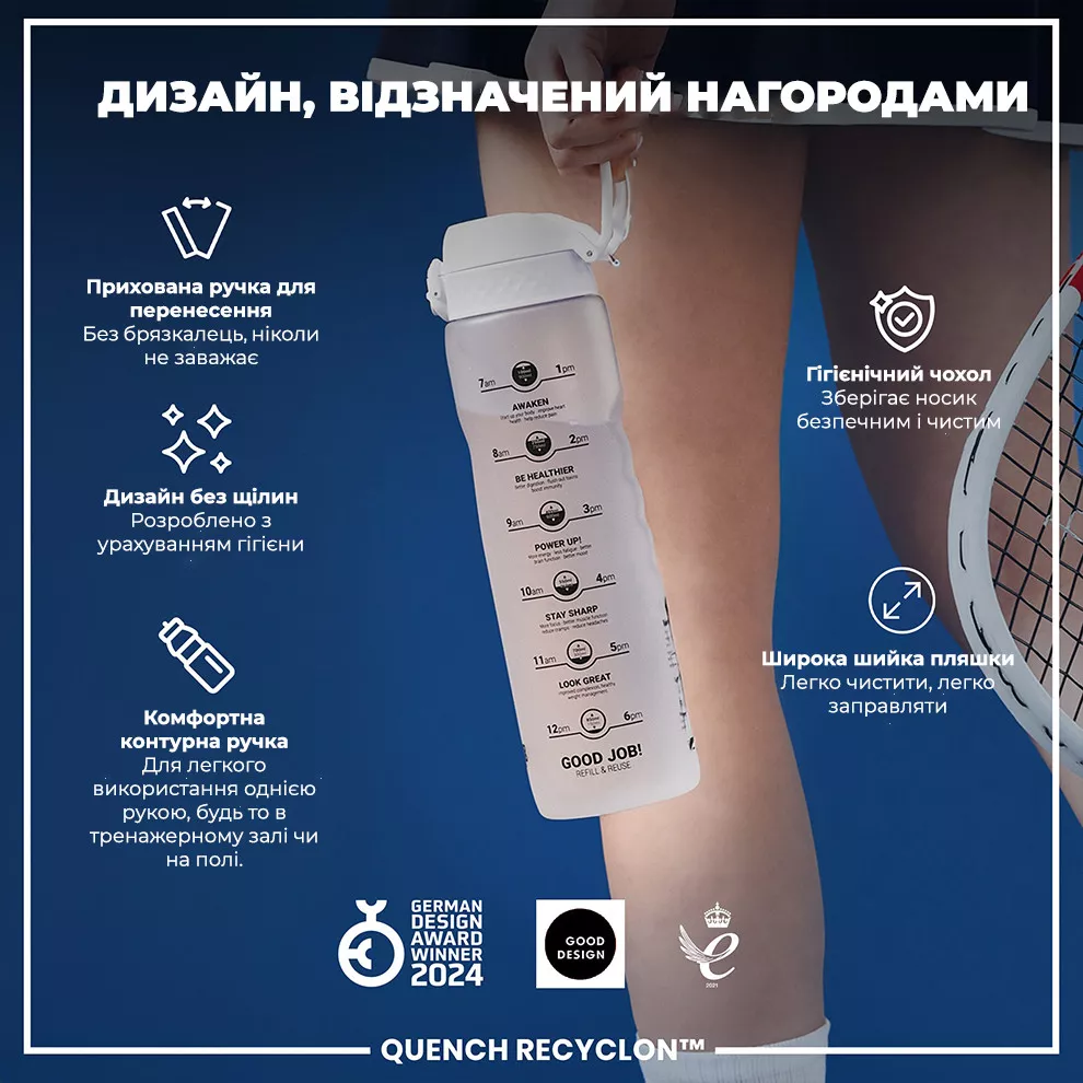 Пляшка для води ION8 1000 мл. BPA Free Ice