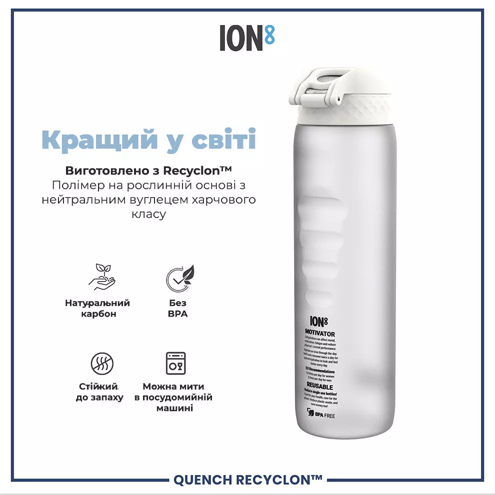 Пляшка для води ION8 1000 мл. BPA Free Ice
