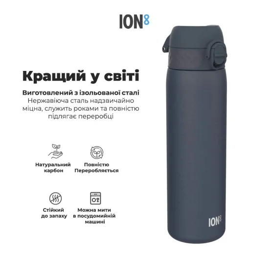 Пляшка для води металева вакуумна ION8 500 мл. Vacuum Insulated Navy