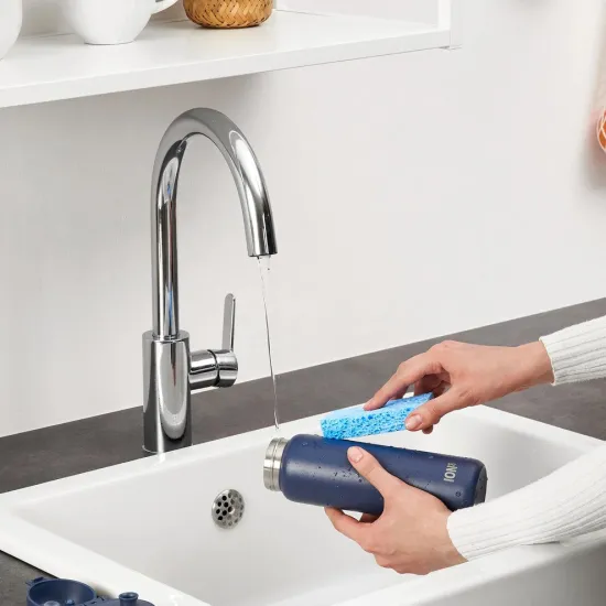 Пляшка для води металева вакуумна ION8 500 мл. Vacuum Insulated Navy