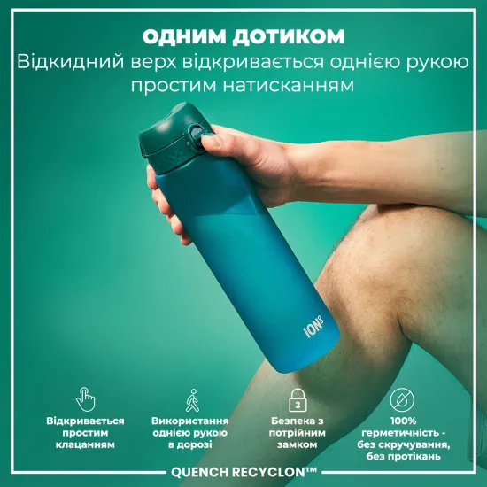 Пляшка для води ION8 1000 мл. BPA Free Aqua