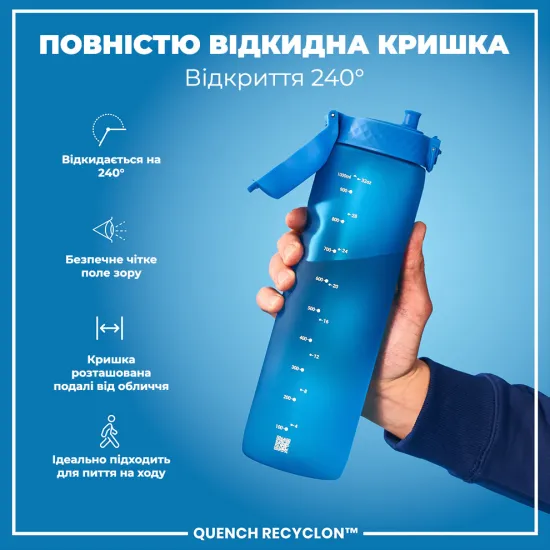 Пляшка для води ION8 1000 мл. BPA Free Blue