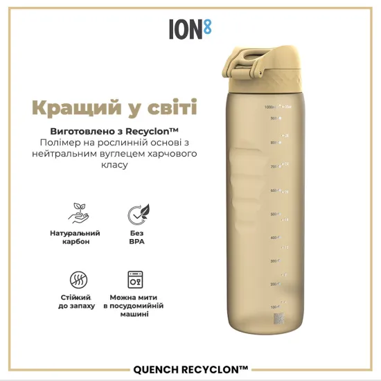 Бутылка для воды ION8 1000 мл. BPA Free Desert
