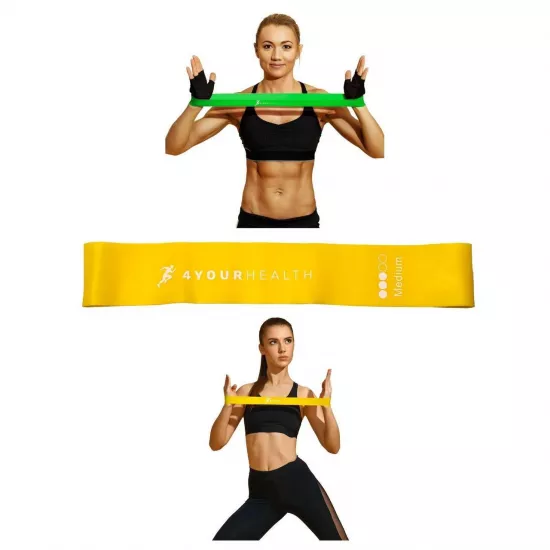 Фітнес резика 4yourhealth Mini Band Level 3 (5-10кг.) жовта