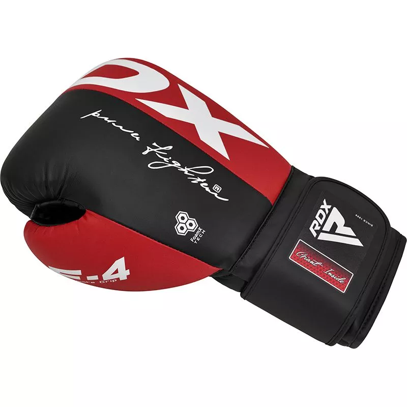 Боксерские перчатки RDX F4 Red 10 ун.