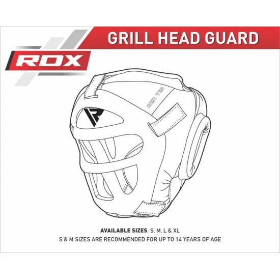 Боксерский шлем тренировочный RDX Guard Red M