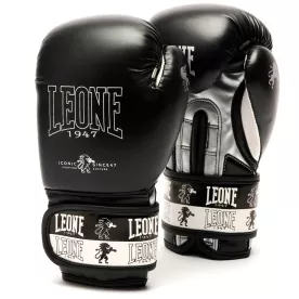 Детские боксерские перчатки Leone Iconic Black 6 ун.