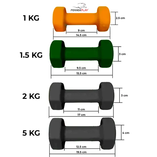 Гантель вінілова PowerPlay 4125 Achilles 2*1 кг. Помаранчеві (2шт.)