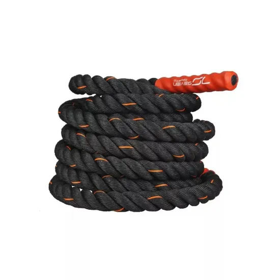 Канат для кросфіту 7SPORTS Battle Rope 10 м. LI-1 10M чорний, вага 9кг.