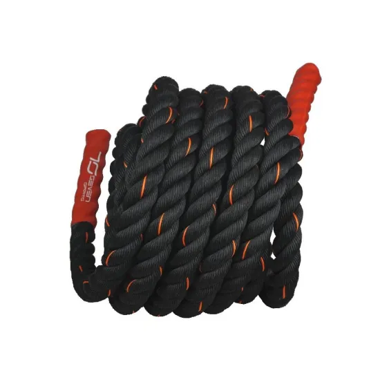 Канат для кросфіту 7SPORTS Battle Rope 10 м. LI-1 10M чорний, вага 9кг.
