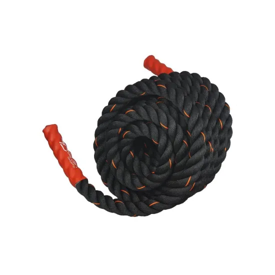 Канат для кросфіту 7SPORTS Battle Rope 10 м. LI-1 10M чорний, вага 9кг.