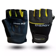 Рукавички для фітнесу PowerPlay 9058 Energy M чорно-жовті