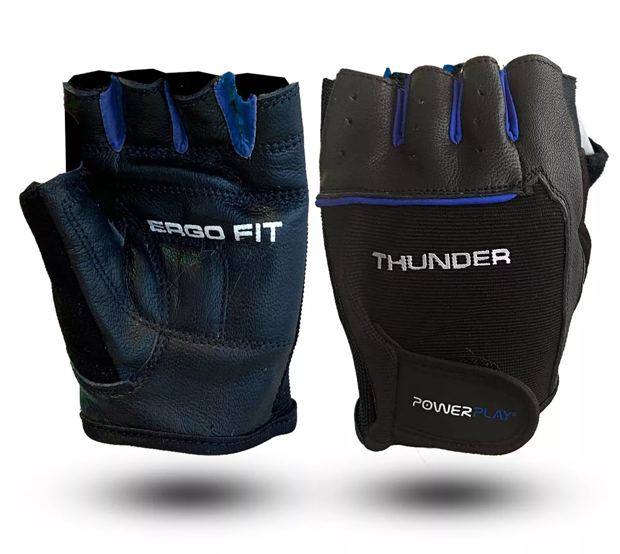 Рукавички для фітнесу PowerPlay 9058 Thunder S чорно-сині