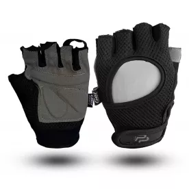 Рукавички для фітнесу PowerPlay 9100 чорно-сірі S