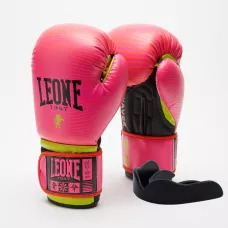 Боксерские перчатки Leone GN313 WAVES Fuxia 10 унций (капу в комплекте)