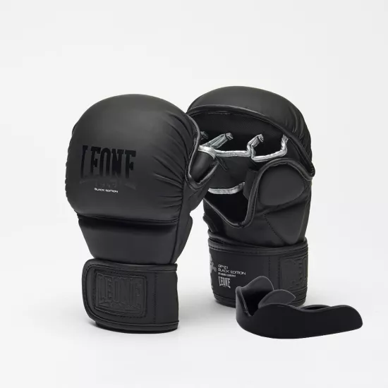 Перчатки для ММА Leone BLACK Edition S (капа в комплекте)