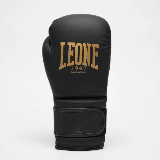 Боксерские перчатки Leone GN059D Black/Gold 10 унций (капу в комплекте)