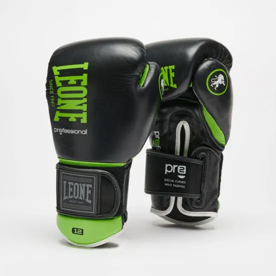 Боксерські рукавиці Leone GN115 PROFESSIONAL 2  Black-10 унцій (бинти 4 м. в комплекті)