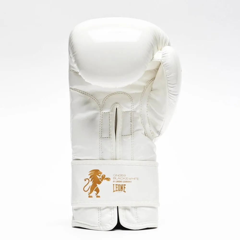 Боксерські рукавиці Leone GN059W White/Gold 10 унцій (капу в комплекті)